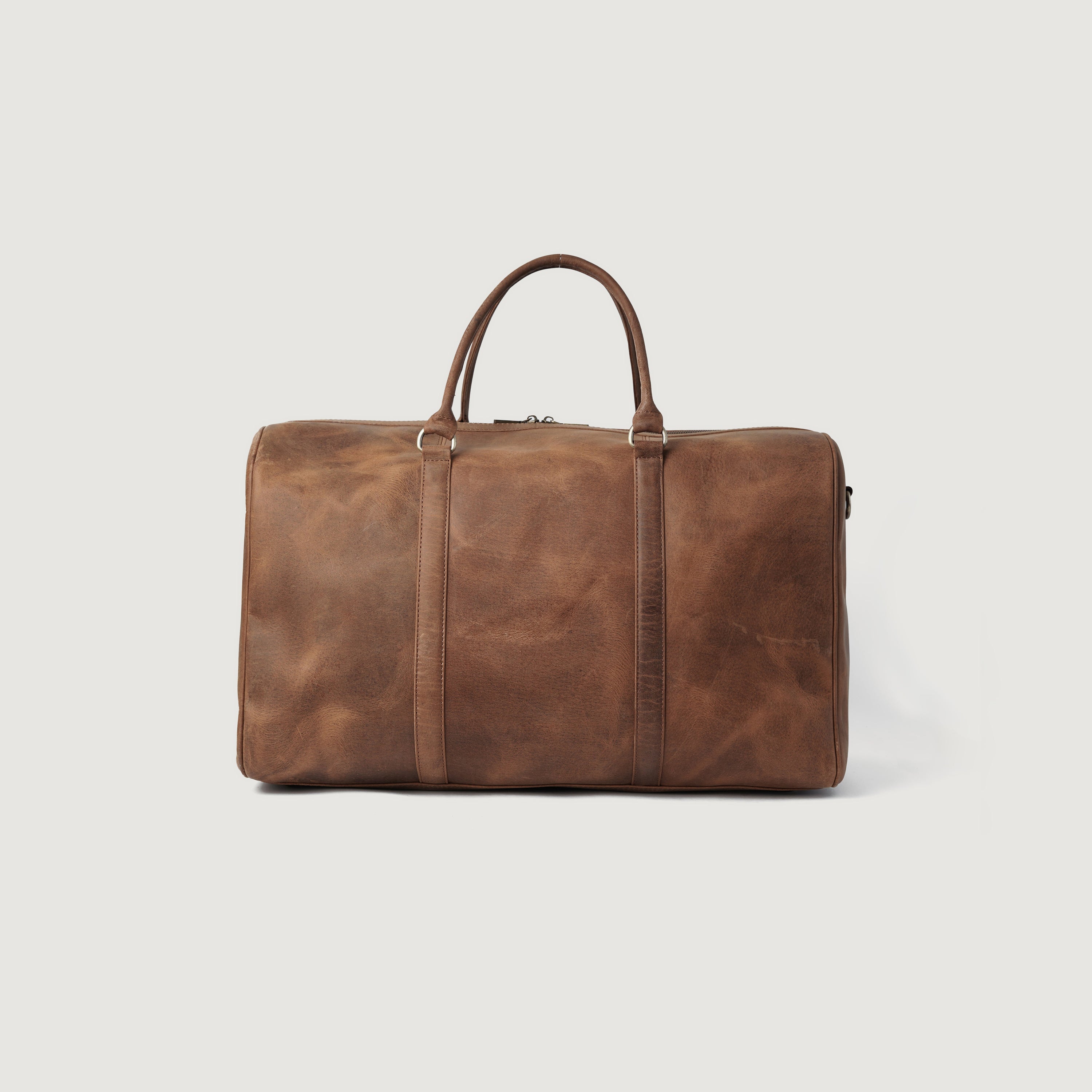 The Darrio Vintage Tan Brown Leather Duffle Bag by Dash Racegear - women Leather Bag view 5