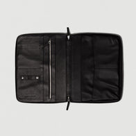 The Eclectic Black Leather Folio Organizer by Dash Racegear - unisex Leather Bag view 6