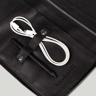 The Eclectic Black Leather Folio Organizer by Dash Racegear - unisex Leather Bag view 7