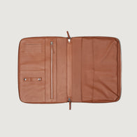 The Eclectic Brown Leather Folio Organizer by Dash Racegear - unisex Leather Bag view 4