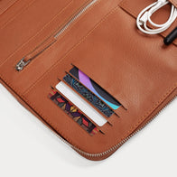 The Eclectic Brown Leather Folio Organizer by Dash Racegear - unisex Leather Bag view 6
