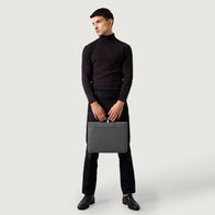 The Eclectic Grey Leather Folio Organizer by Dash Racegear - unisex Leather Bag view 7
