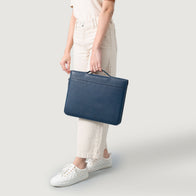 The Eclectic Midnight Blue Leather Folio Organizer by Dash Racegear - unisex Leather Bag view 5