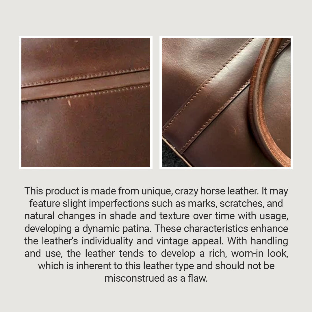 The Eclectic Vintage Brown Leather Folio Organizer by Dash Racegear - unisex Leather Bag view 10