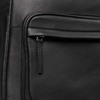 The Philos Black Leather Backpack by Dash Racegear - unisex Leather Bag view 2