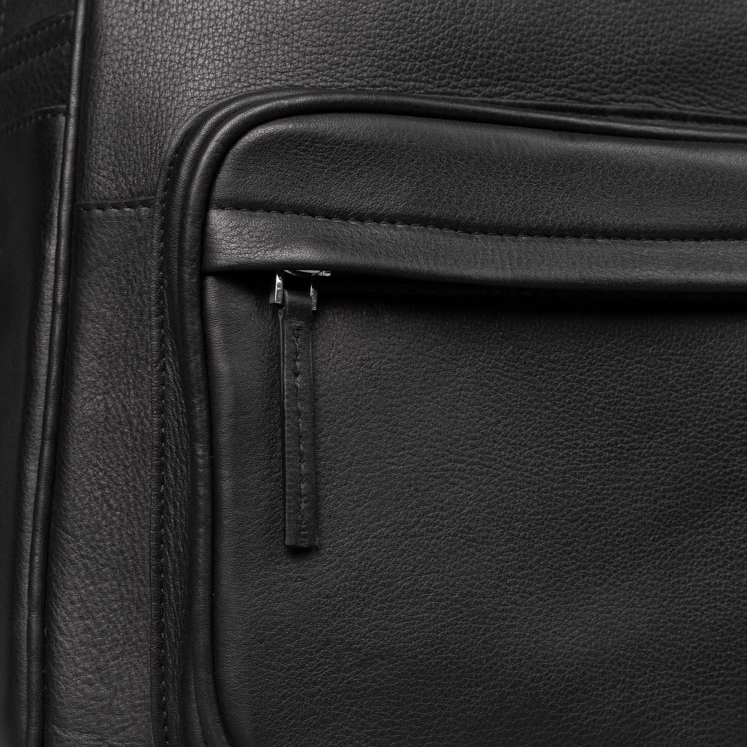 The Philos Black Leather Backpack by Dash Racegear - unisex Leather Bag view 2