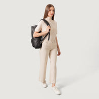 The Philos Black Leather Backpack by Dash Racegear - unisex Leather Bag view 8