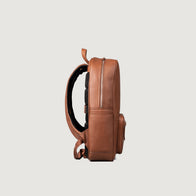 The Philos Brown Leather Backpack by Dash Racegear - unisex Leather Bag view 3