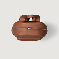 The Philos Brown Leather Backpack by Dash Racegear - unisex Leather Bag view 4