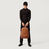 The Philos Brown Leather Backpack by Dash Racegear - unisex Leather Bag view 9