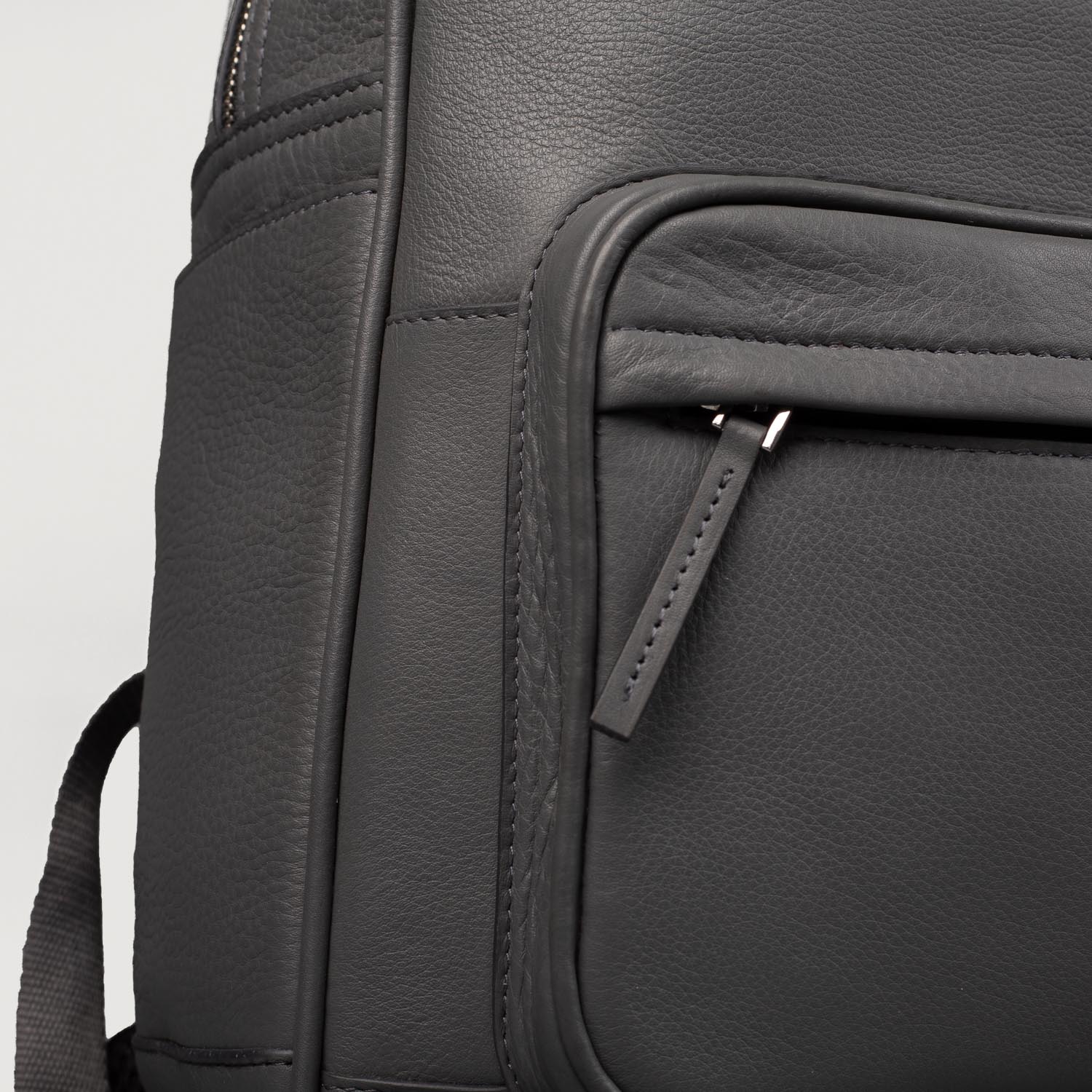 The Philos Grey Leather Backpack by Dash Racegear - men Leather Bag view 3