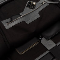 The Philos Grey Leather Backpack by Dash Racegear - men Leather Bag view 7