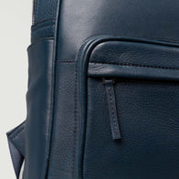 The Philos Midnight Blue Leather Backpack by Dash Racegear - unisex Leather Bag view 8