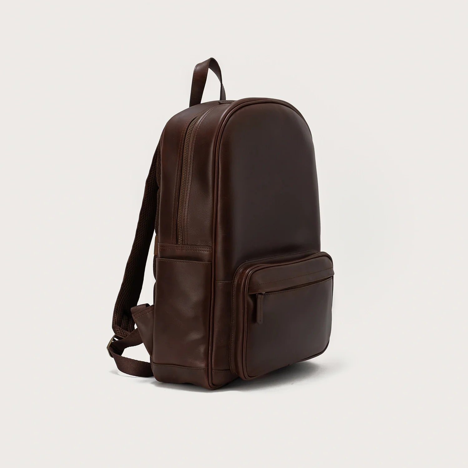 The Philos Vintage Brown Leather Backpack by Dash Racegear - unisex Leather Bag view 3