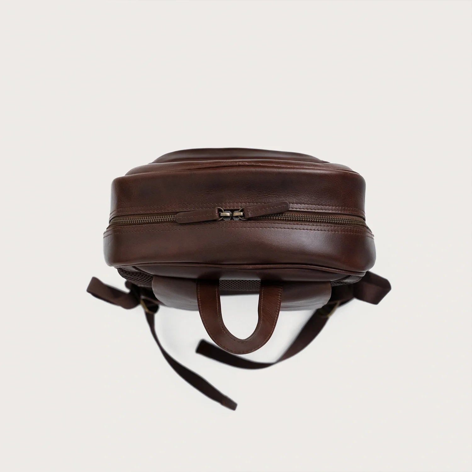 The Philos Vintage Brown Leather Backpack by Dash Racegear - unisex Leather Bag view 4