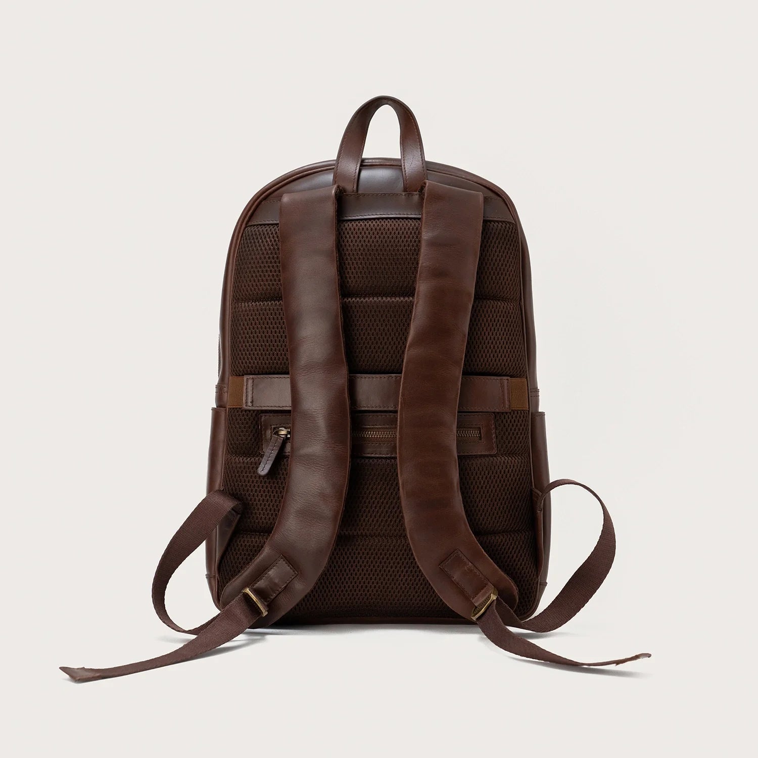 The Philos Vintage Brown Leather Backpack by Dash Racegear - unisex Leather Bag view 6