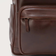 The Philos Vintage Brown Leather Backpack by Dash Racegear - unisex Leather Bag view 7