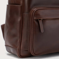 The Philos Vintage Brown Leather Backpack by Dash Racegear - unisex Leather Bag view 8