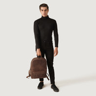 The Philos Vintage Tan Leather Backpack by Dash Racegear - women Leather Bag view 2