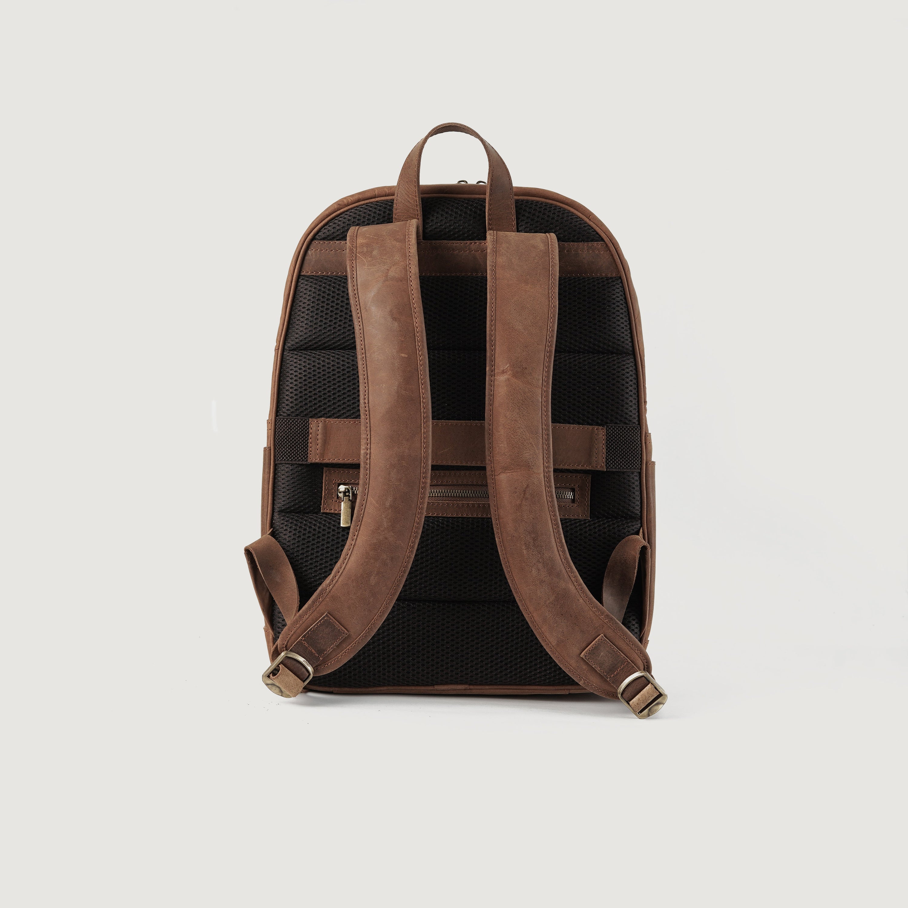 The Philos Vintage Tan Leather Backpack by Dash Racegear - women Leather Bag view 4