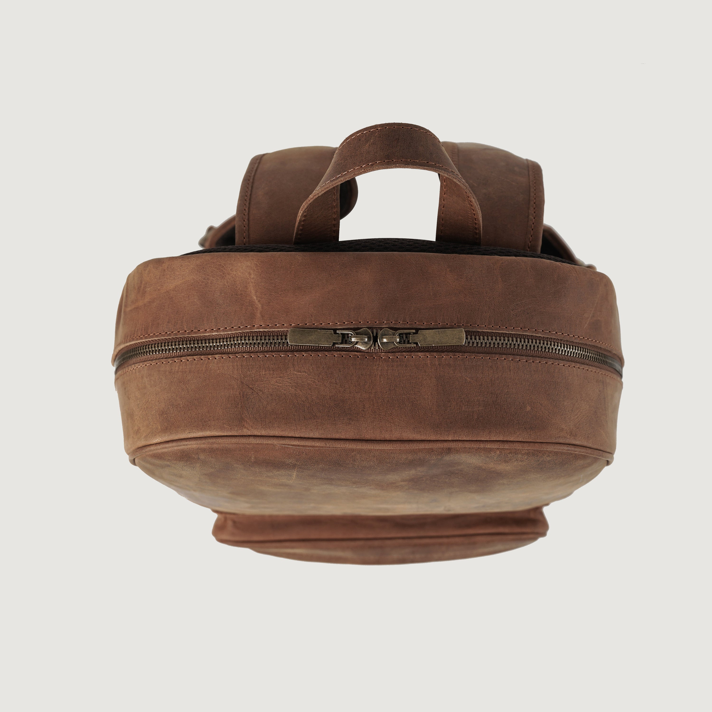 The Philos Vintage Tan Leather Backpack by Dash Racegear - women Leather Bag view 5