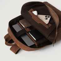 The Philos Vintage Tan Leather Backpack by Dash Racegear - women Leather Bag view 6