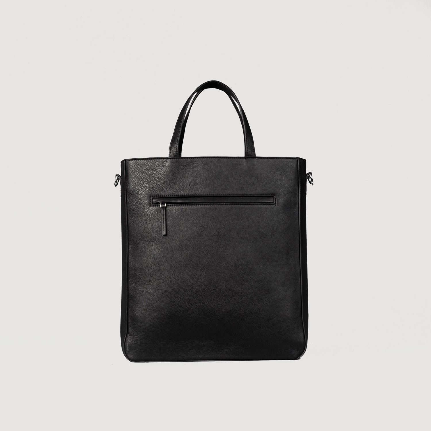 The Poet Black Leather Tote Bag by Dash Racegear - unisex Leather Bag view 1