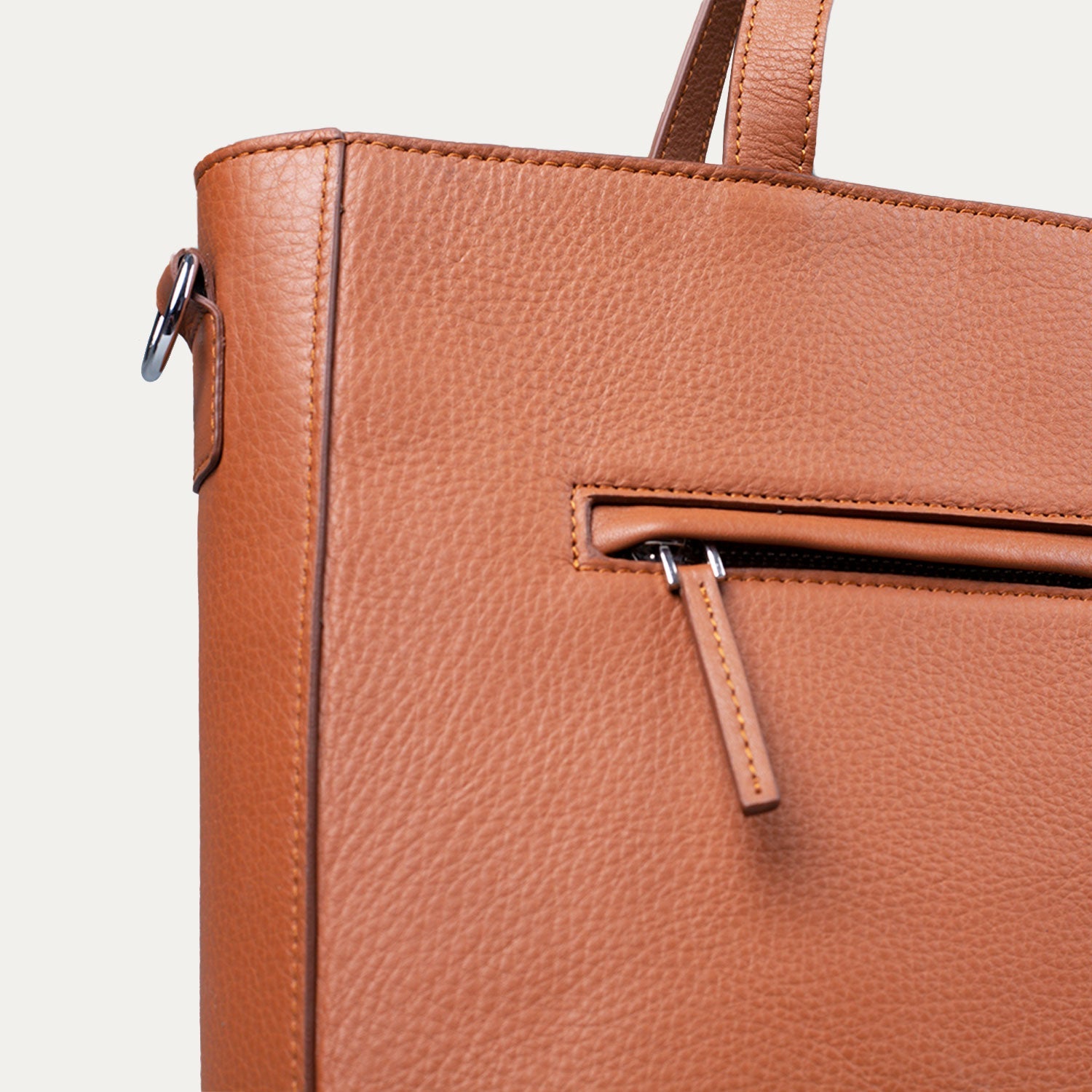 The Poet Brown Leather Tote Bag by Dash Racegear - men Leather Bag view 6