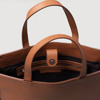 The Poet Brown Leather Tote Bag by Dash Racegear - men Leather Bag view 8
