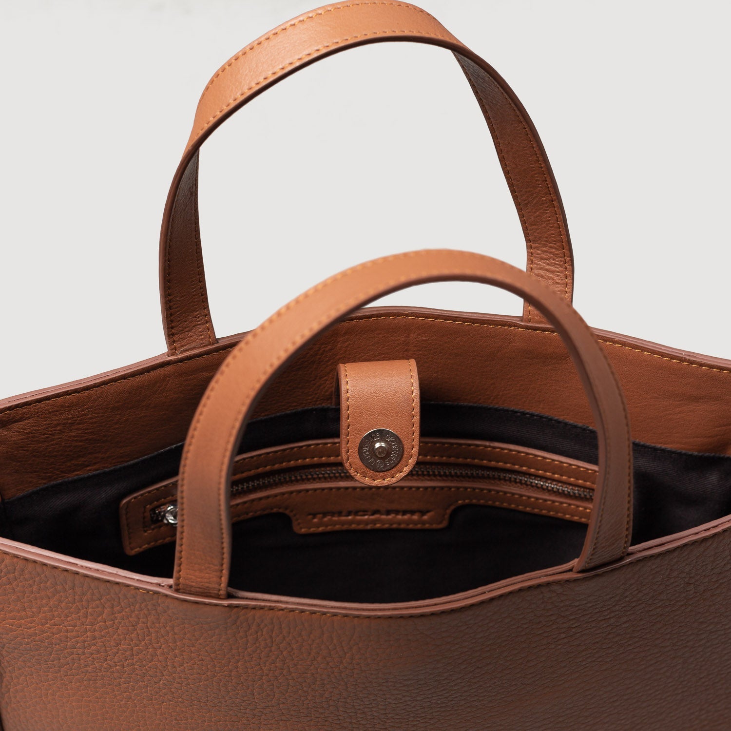 The Poet Brown Leather Tote Bag by Dash Racegear - men Leather Bag view 8