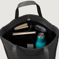 The Poet Grey Leather Tote Bag by Dash Racegear - unisex Leather Bag view 8