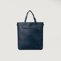 The Poet Midnight Blue Leather Tote Bag by Dash Racegear - unisex Leather Bag view 1
