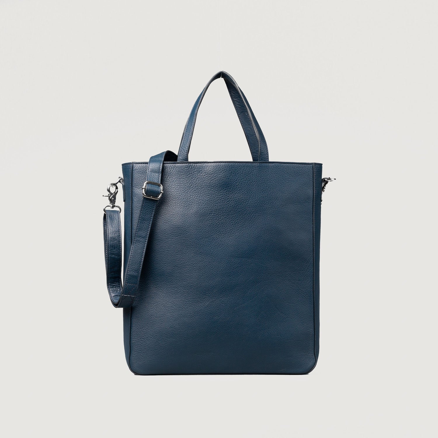 The Poet Midnight Blue Leather Tote Bag by Dash Racegear - unisex Leather Bag view 3