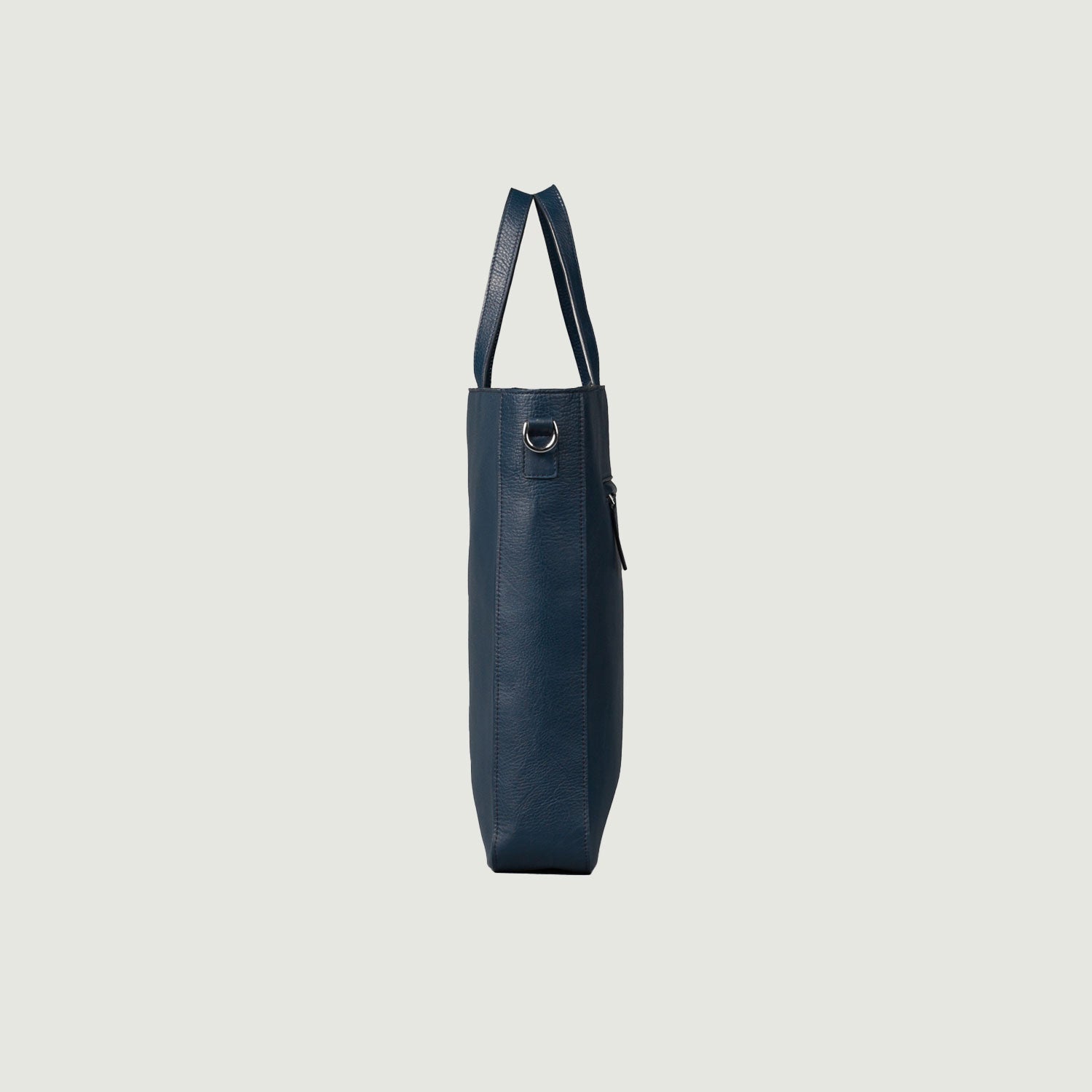 The Poet Midnight Blue Leather Tote Bag by Dash Racegear - unisex Leather Bag view 4