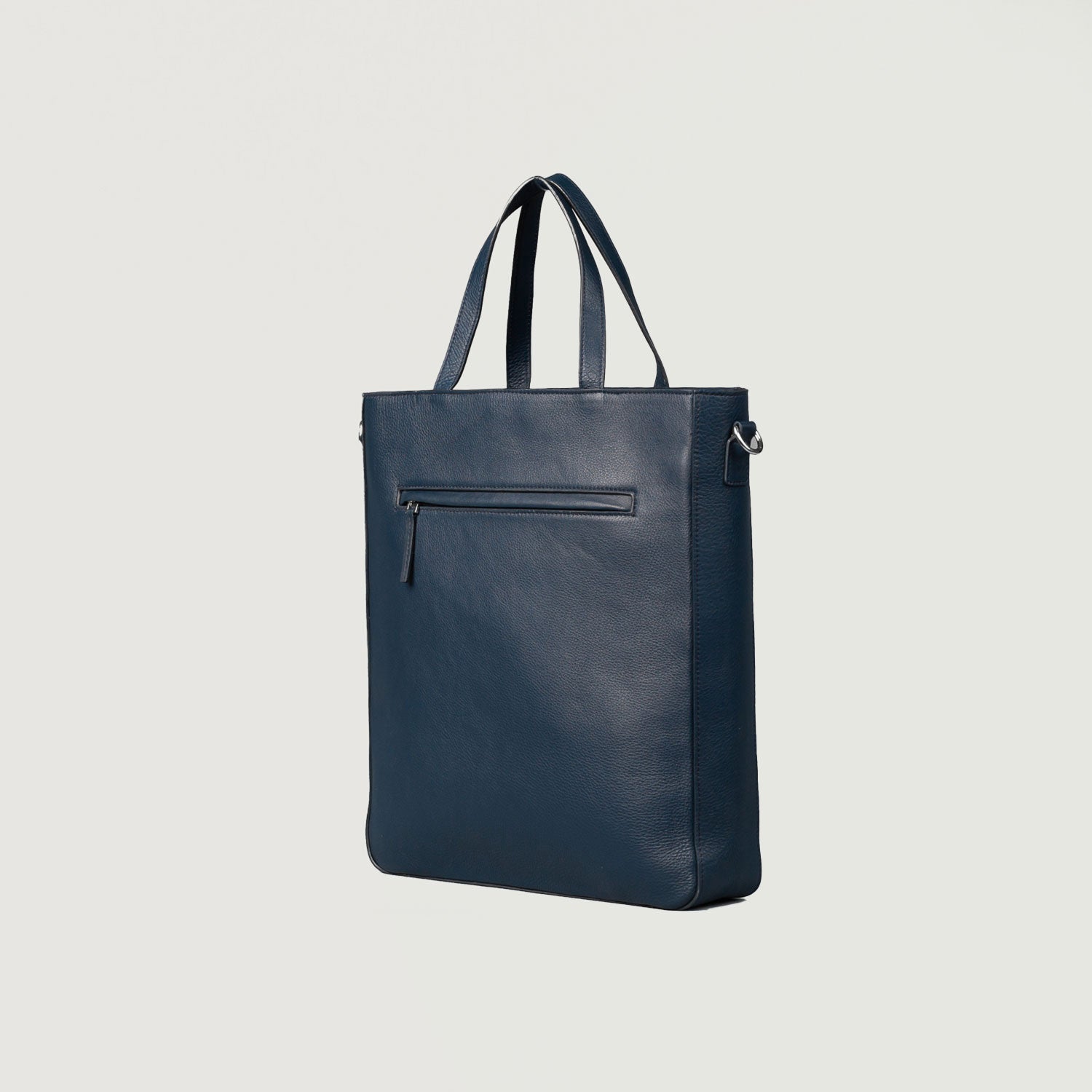 The Poet Midnight Blue Leather Tote Bag by Dash Racegear - unisex Leather Bag view 6