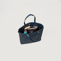 The Poet Midnight Blue Leather Tote Bag by Dash Racegear - unisex Leather Bag view 8