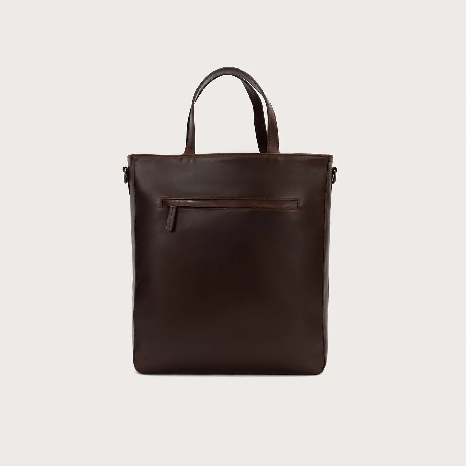 The Poet Vintage Brown Leather Tote Bag by Dash Racegear - men Leather Bag view 2