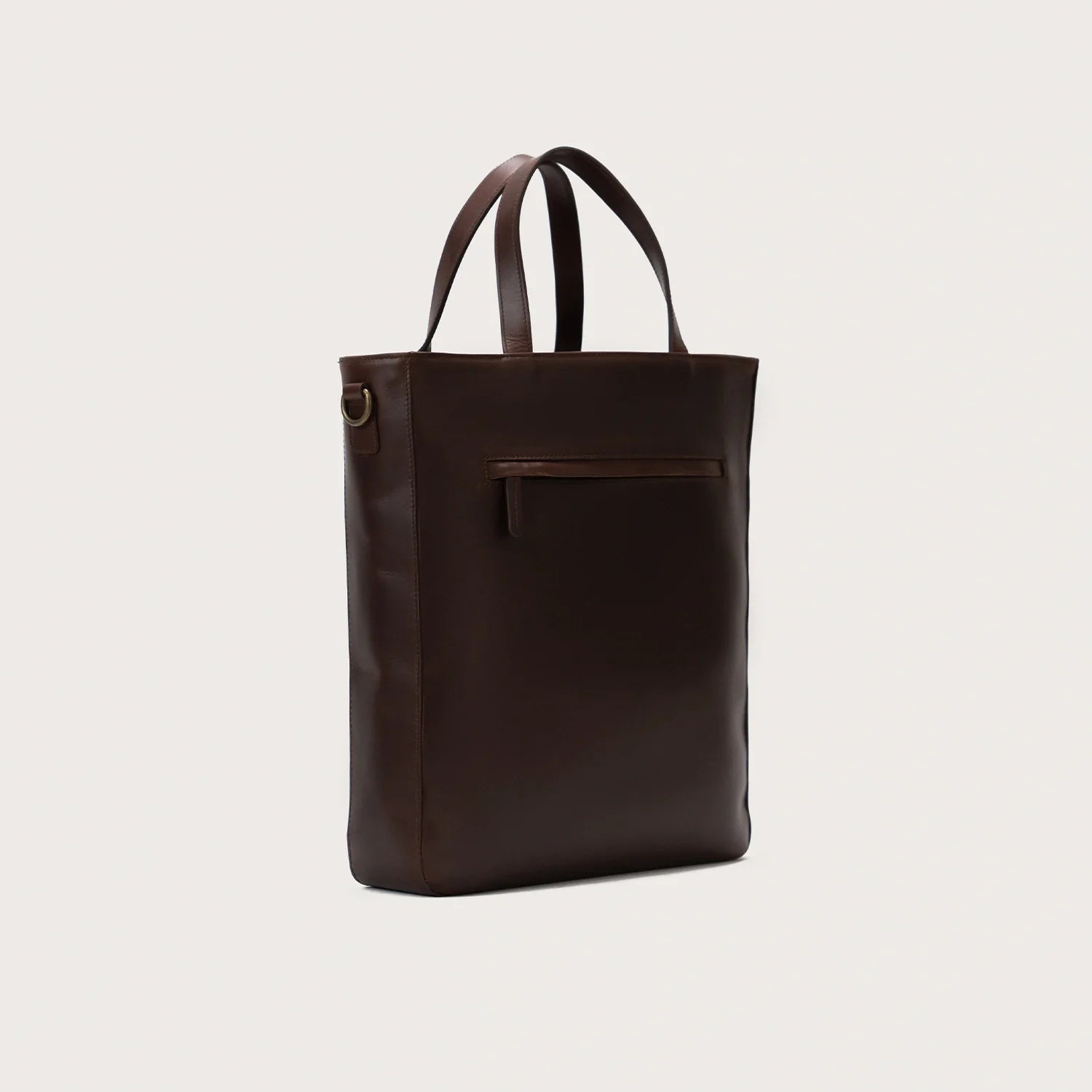 The Poet Vintage Brown Leather Tote Bag by Dash Racegear - men Leather Bag view 3