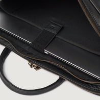 The Preston Black Leather Briefcase by Dash Racegear - men Leather Bag view 4