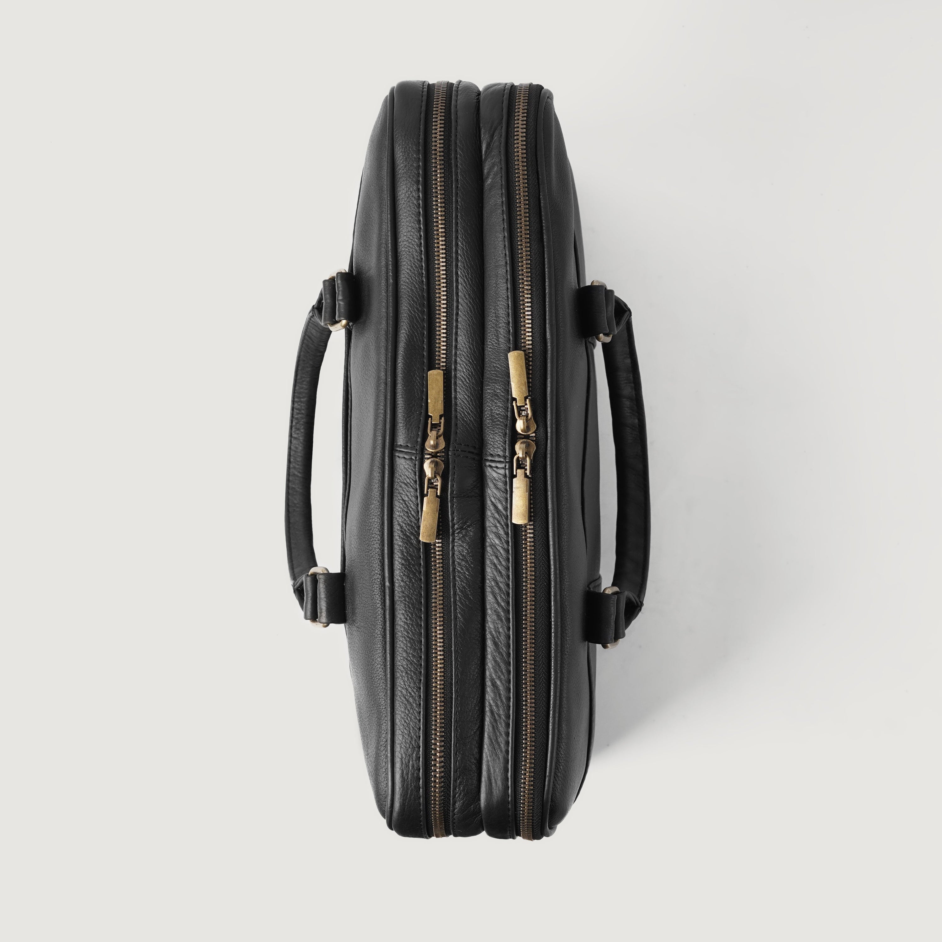 The Preston Black Leather Briefcase by Dash Racegear - men Leather Bag view 5