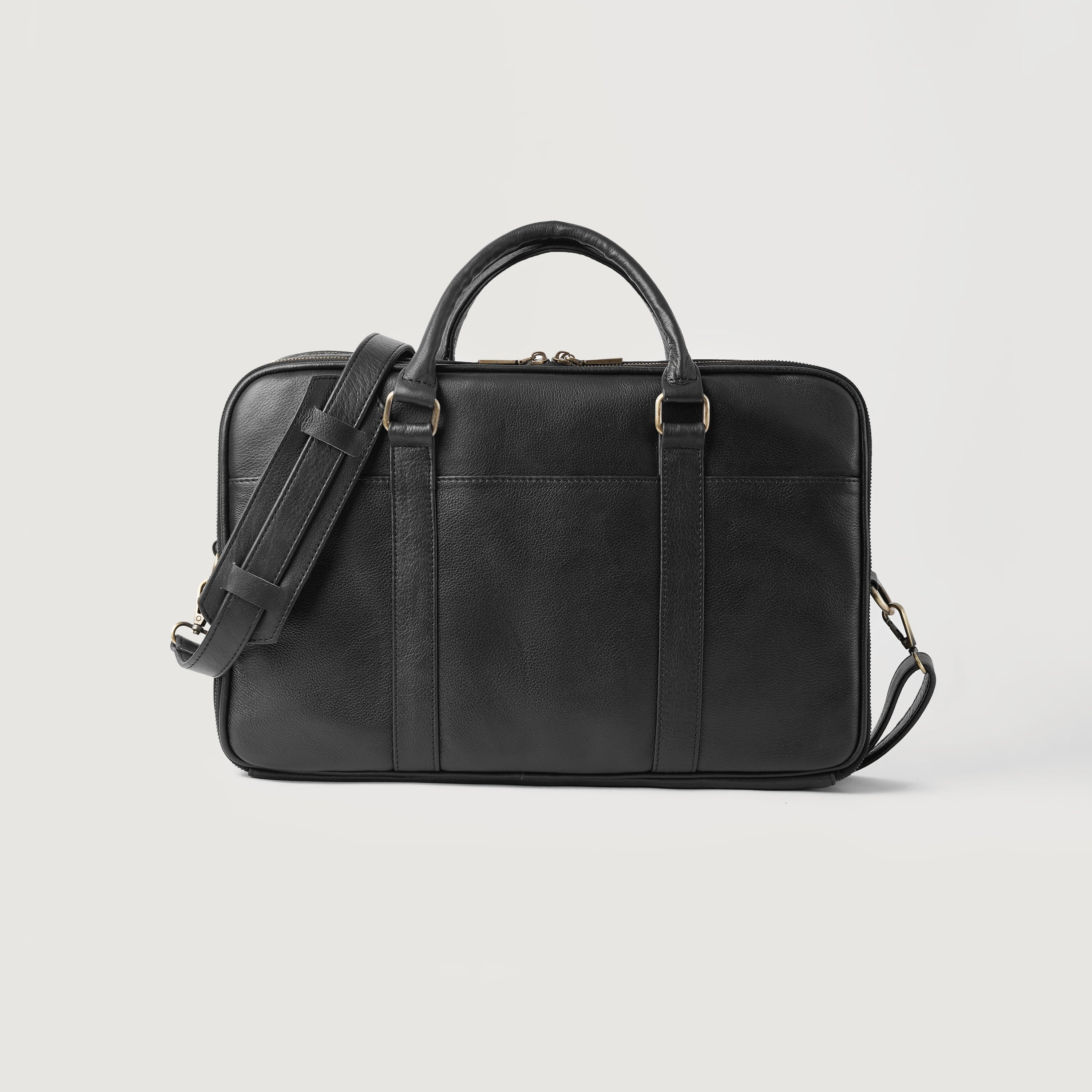 The Preston Black Leather Briefcase by Dash Racegear - men Leather Bag view 7