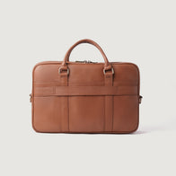 The Preston Brown Leather Briefcase by Dash Racegear - women Leather Bag view 1