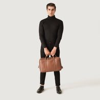 The Preston Brown Leather Briefcase by Dash Racegear - women Leather Bag view 2