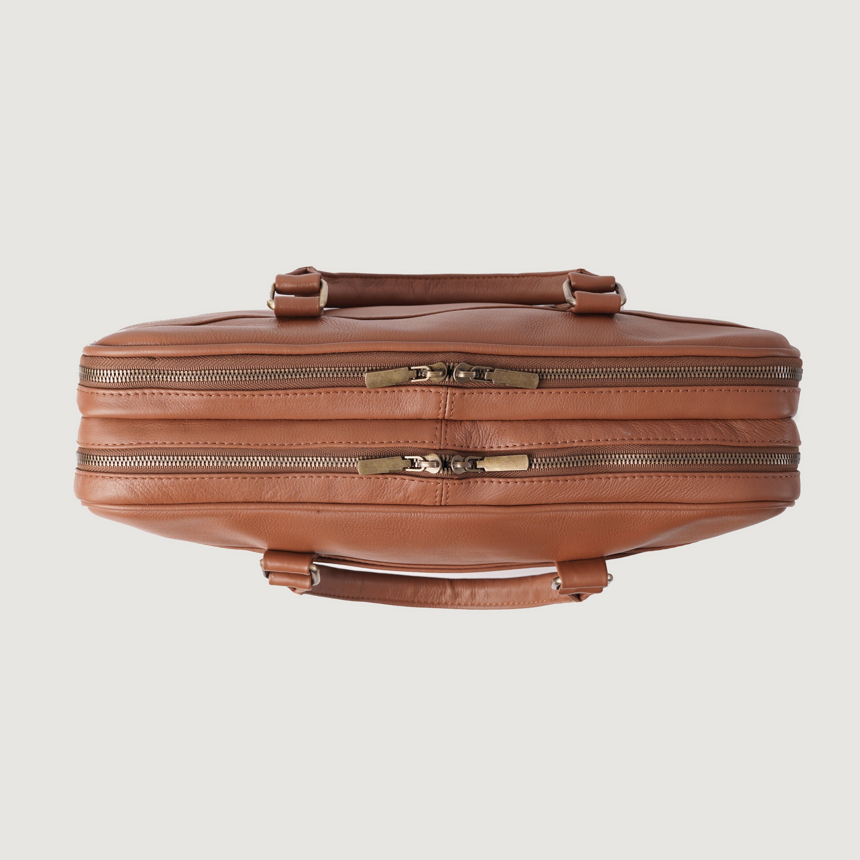 The Preston Brown Leather Briefcase by Dash Racegear - women Leather Bag view 4