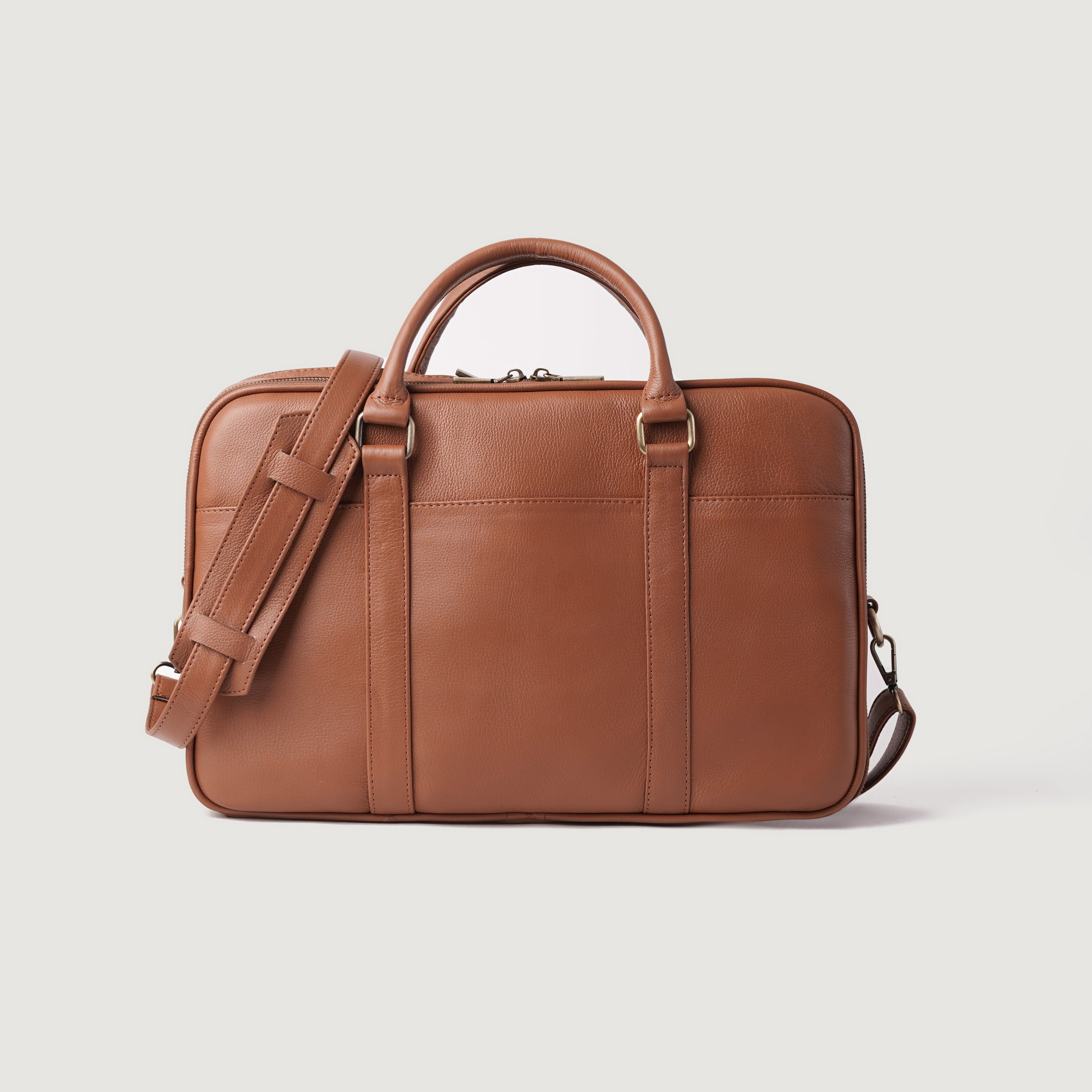 The Preston Brown Leather Briefcase by Dash Racegear - women Leather Bag view 5