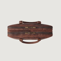 The Preston Vintage Distressed Brown Leather Briefcase by Dash Racegear - women Leather Bag view 4