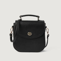 The Sandra Black Leather Saddle Bag by Dash Racegear - women Leather Bag view 1