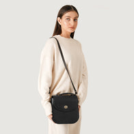 The Sandra Black Leather Saddle Bag by Dash Racegear - women Leather Bag view 2