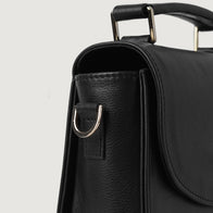 The Sandra Black Leather Saddle Bag by Dash Racegear - women Leather Bag view 5