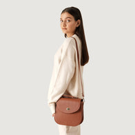 The Sandra Brown Leather Saddle Bag by Dash Racegear - unisex Leather Bag view 2